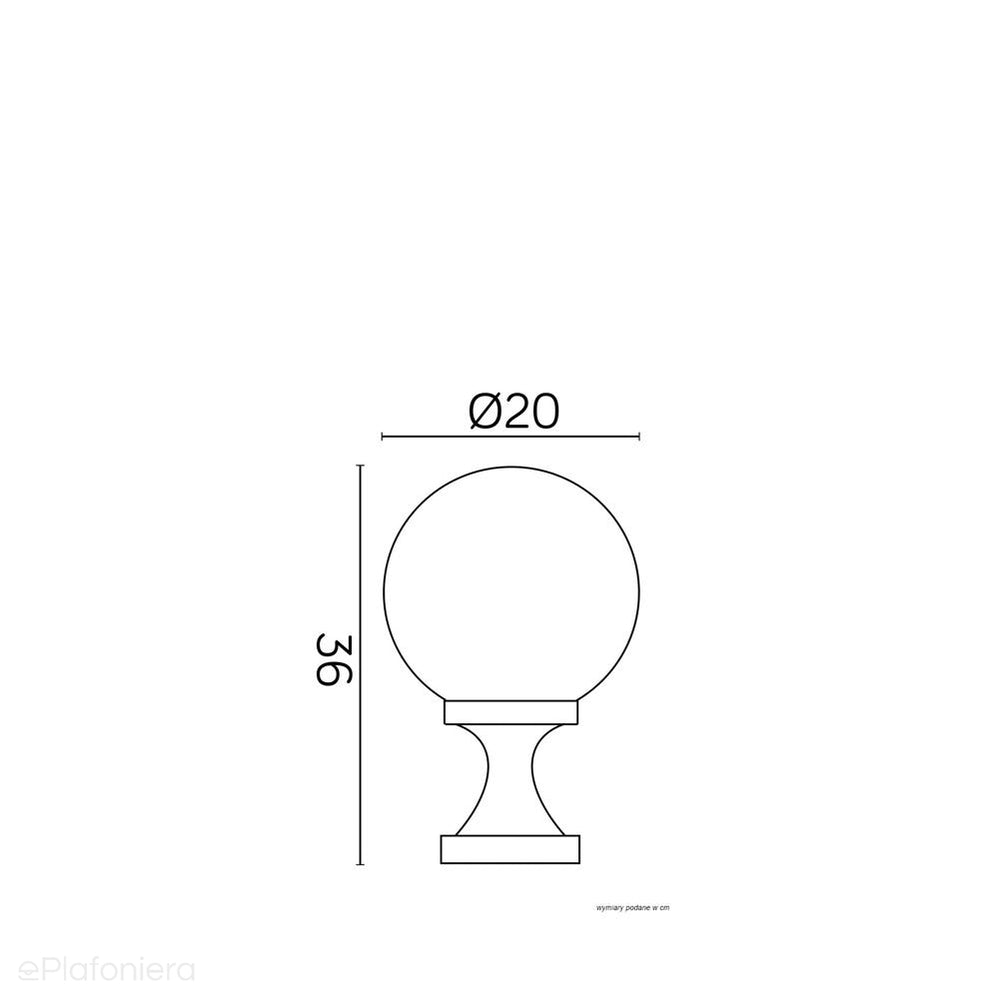Lampa stojąca 36cm PCV - kula 20cm zewnętrzna ogrodowa (1x E27) SU-MA (kule II)