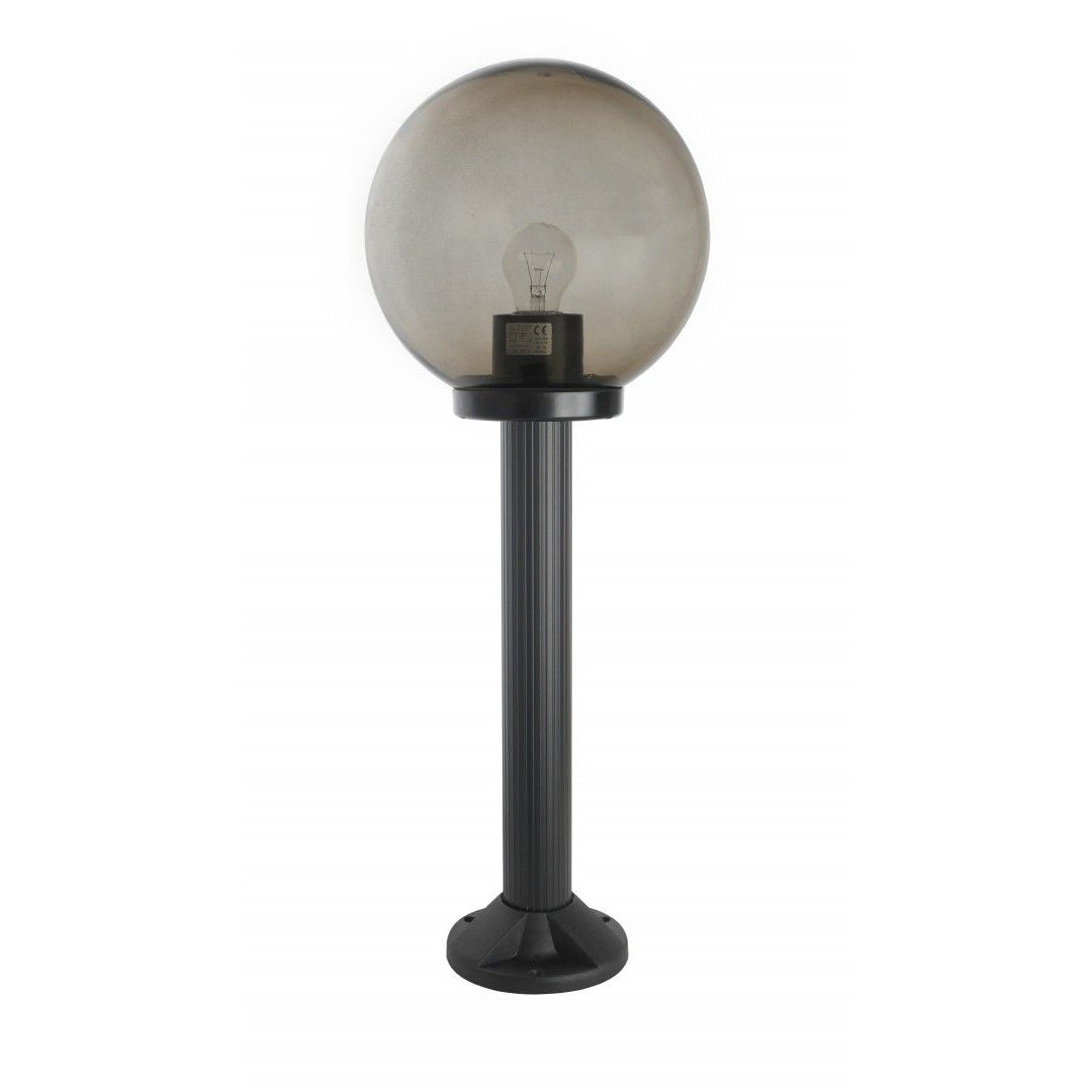 Lampa stojąca 50cm (kula biała/dymiona, 20/25/30cm) ogrodowa zewnętrzna (1x E27) SU-MA (kule K)