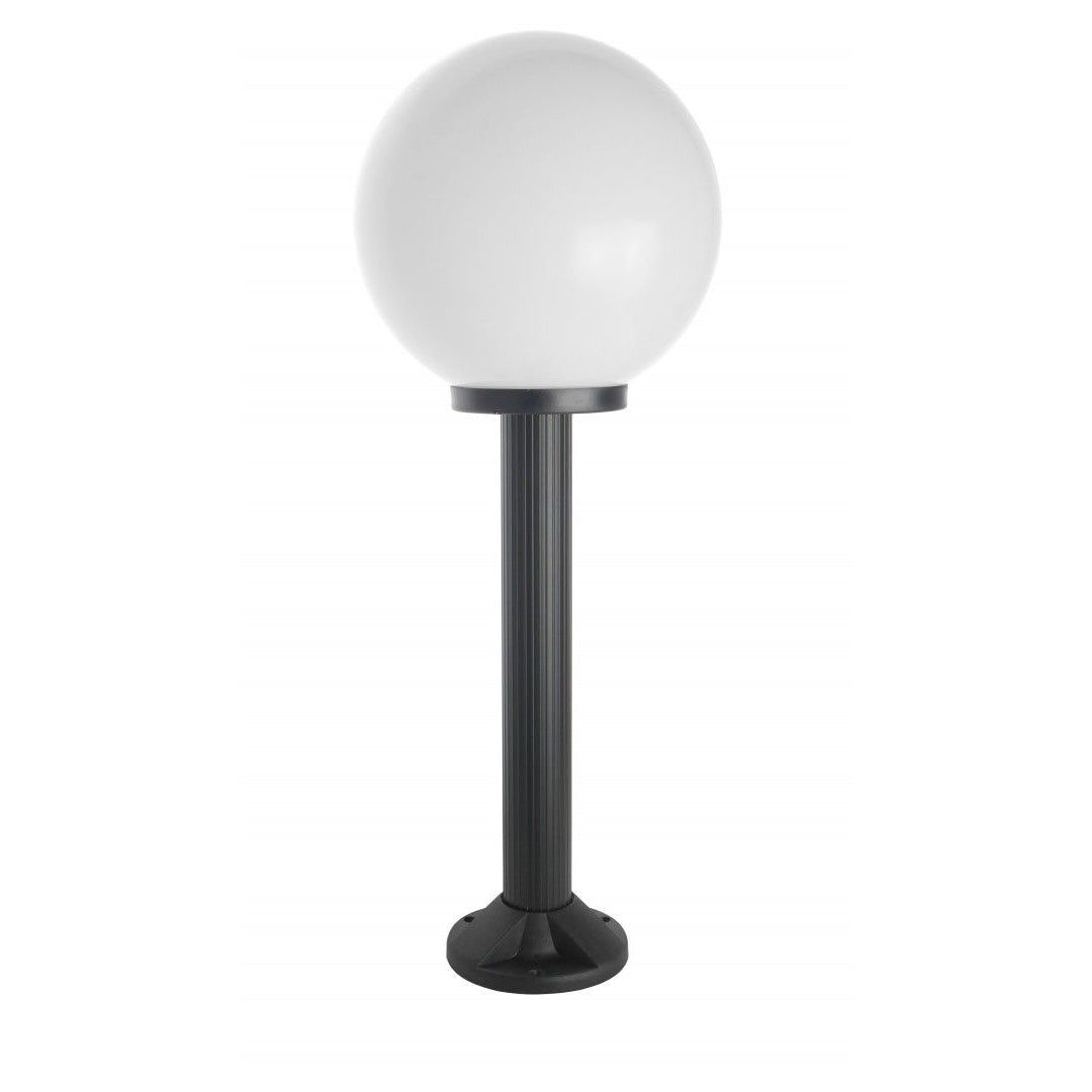 Lampa stojąca 50cm (kula biała/dymiona, 20/25/30cm) ogrodowa zewnętrzna (1x E27) SU-MA (kule K)