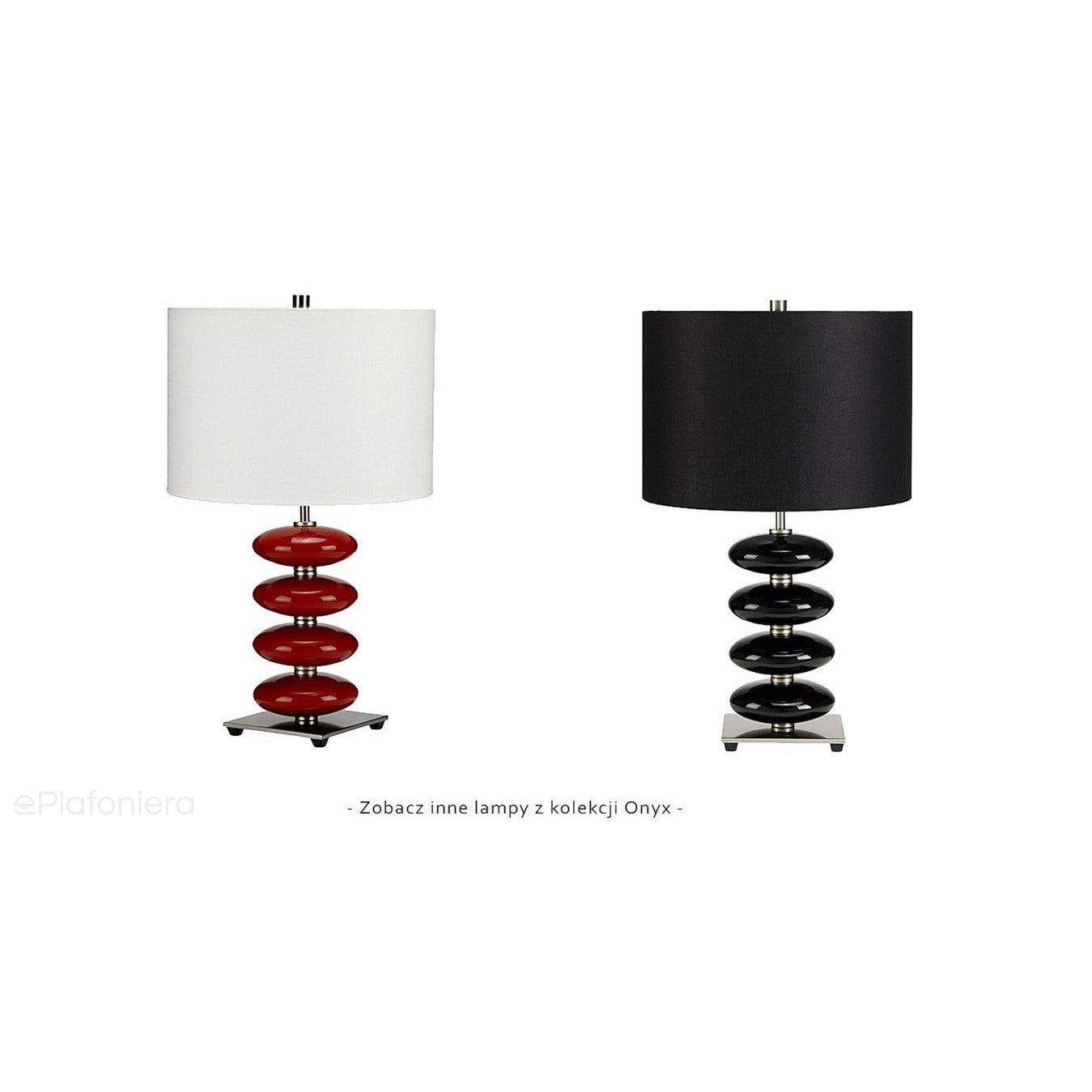 Lampa stojąca 60cm - stołowa (czarna porcelana) do salonu sypialni gabinetu (1xE27) Elstead (Onyx)