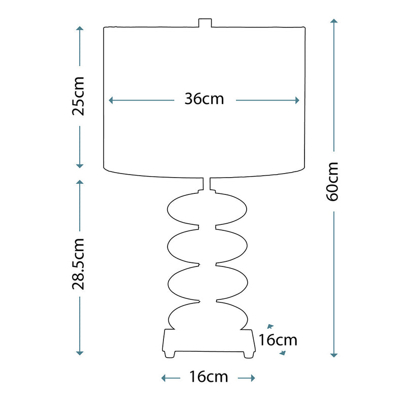 Lampa stojąca 60cm - stołowa (czarna porcelana) do salonu sypialni gabinetu (1xE27) Elstead (Onyx)