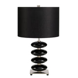 Lampa stojąca 60cm - stołowa (czarna porcelana) do salonu sypialni gabinetu (1xE27) Elstead (Onyx)