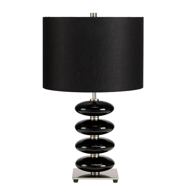 Lampa stojąca 60cm - stołowa (czarna porcelana) do salonu sypialni gabinetu (1xE27) Elstead (Onyx)