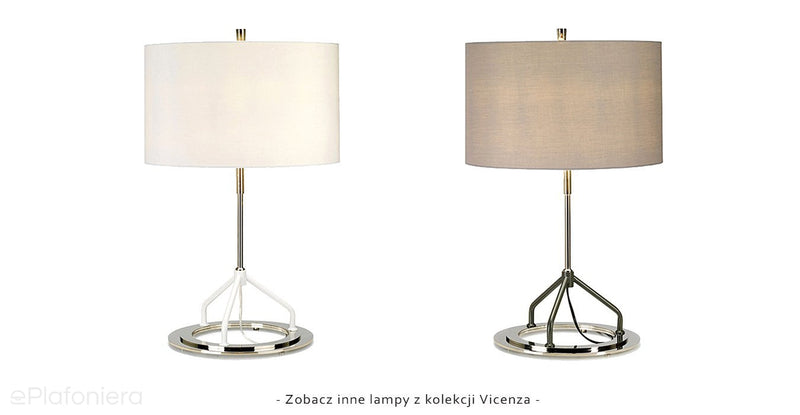 Lampa stojąca 65cm - stołowa (nikiel -szara) do salonu sypialni gabinetu (1xE27) Elstead (Vicenza)