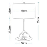 Lampa stojąca 65cm - stołowa (nikiel -szara) do salonu sypialni gabinetu (1xE27) Elstead (Vicenza)