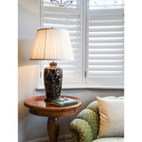 Lampa stojąca Black Birds 74cm - stołowa (wzorzysta porcelana) do sypialni salonu (1xE27) Elstead
