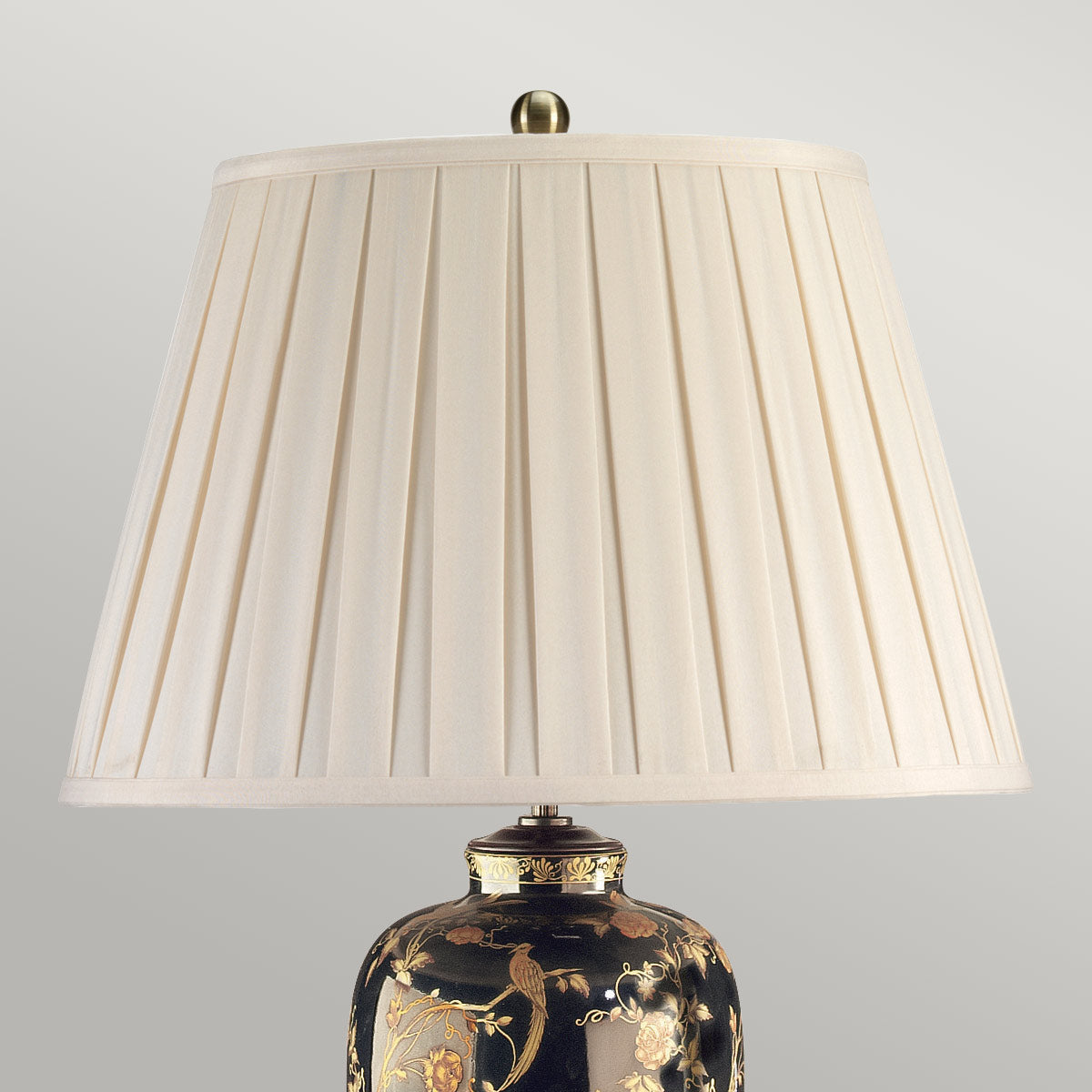 Lampa stojąca Black Birds 74cm - stołowa (wzorzysta porcelana) do sypialni salonu (1xE27) Elstead