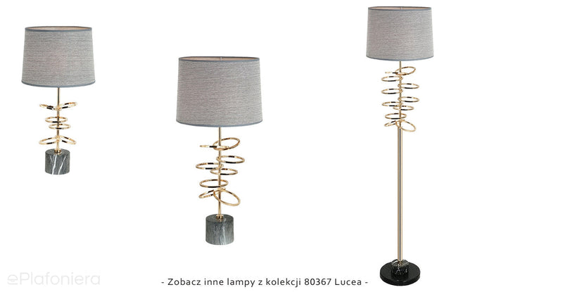 Lampa stojąca glamour do salonu sypialni (złota, 52cm) Lucea 80367-01-TM1-GW TUNA