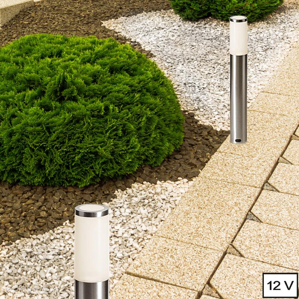 Lampa stojąca (Lunia 44cm/Silia 60cm) ogrodowa zewnętrzna słupek IP 44 (1W, 3000K/6000K) (system 12V LED)