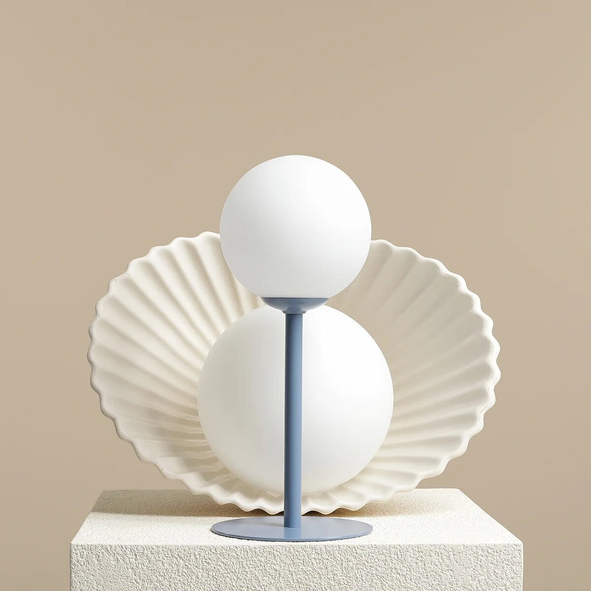Lampa stojąca na szafkę nocną do sypialni, Pinne Dusty Blue - Aldex
