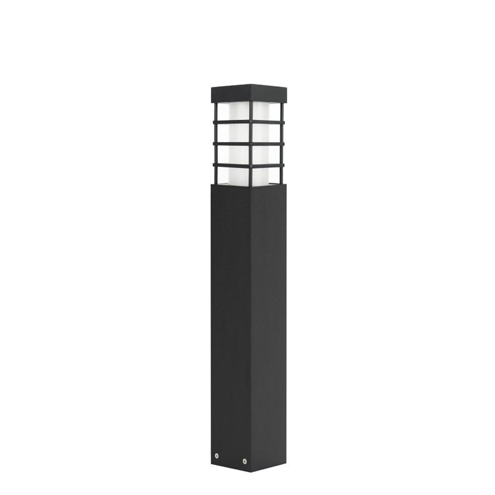 Lampa stojąca - słupek (Rado II) ogrodowa zewnętrzna (grafit/czarna/szara) (1x E27) SU-MA