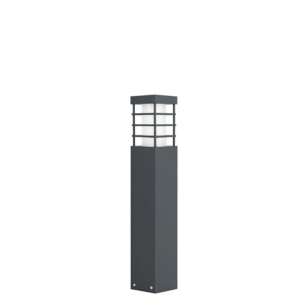 Lampa stojąca - słupek (Rado II) ogrodowa zewnętrzna (grafit/czarna/szara) (1x E27) SU-MA