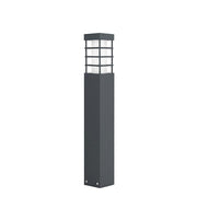 Lampa stojąca - słupek (Rado II) ogrodowa zewnętrzna (grafit/czarna/szara) (1x E27) SU-MA