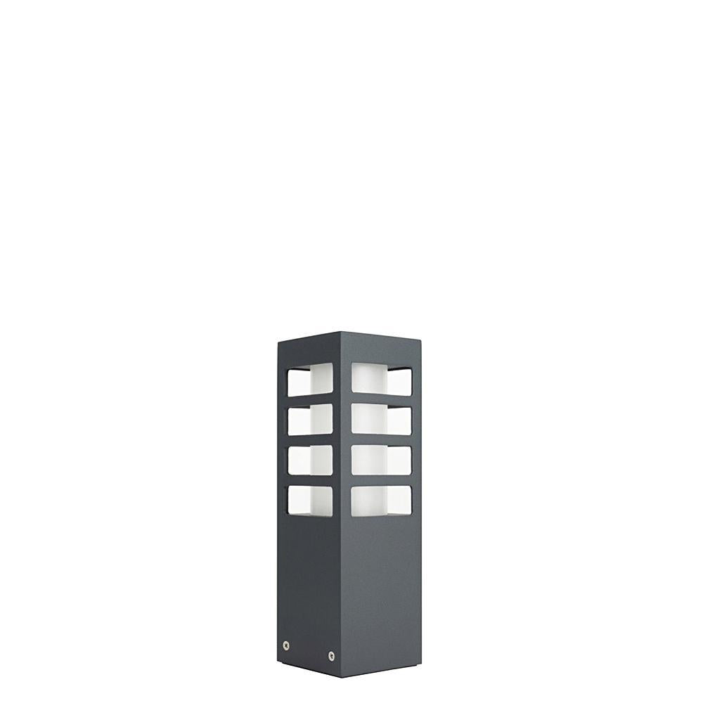 Lampa stojąca - słupek (Rado III) ogrodowa zewnętrzna (grafit/czarna/szara) (1x E27) SU-MA