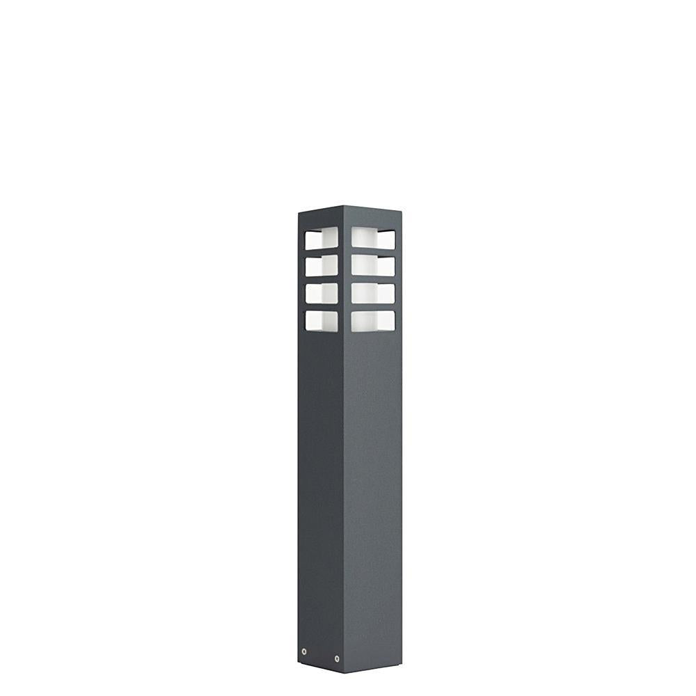 Lampa stojąca - słupek (Rado III) ogrodowa zewnętrzna (grafit/czarna/szara) (1x E27) SU-MA