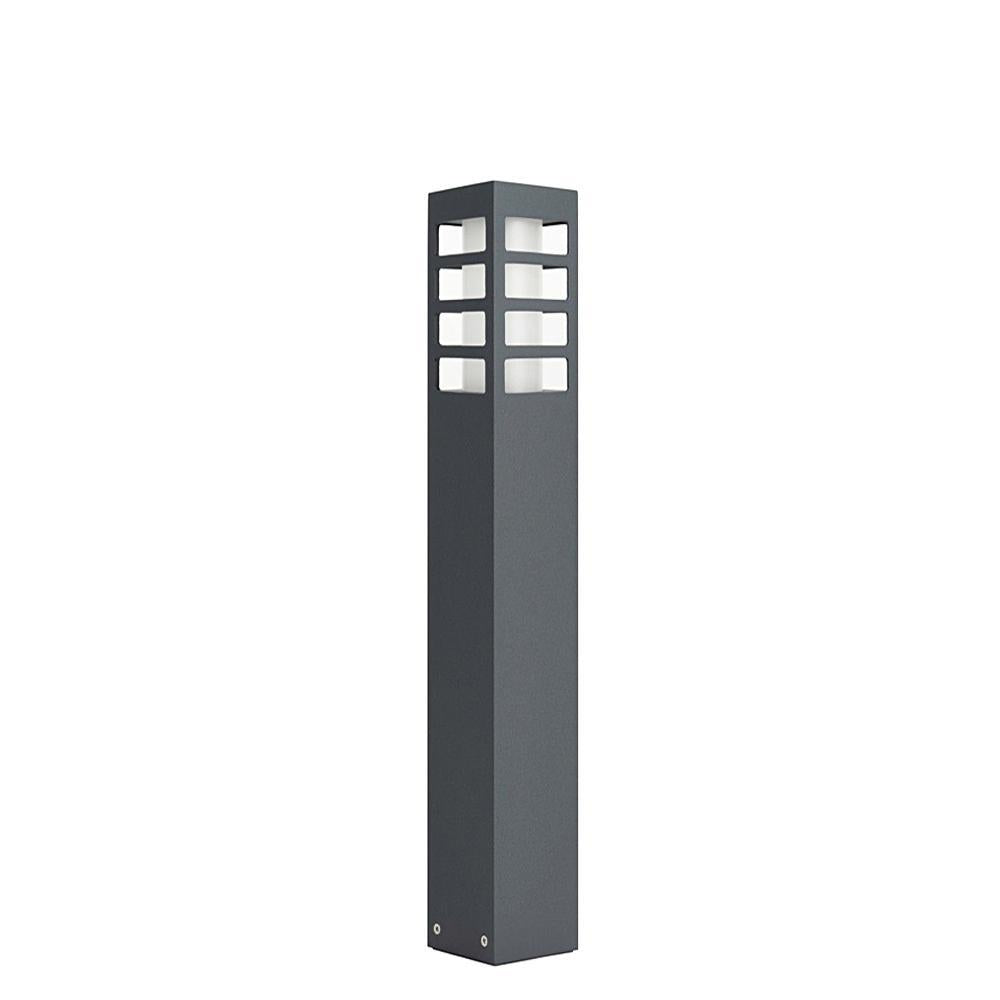 Lampa stojąca - słupek (Rado III) ogrodowa zewnętrzna (grafit/czarna/szara) (1x E27) SU-MA