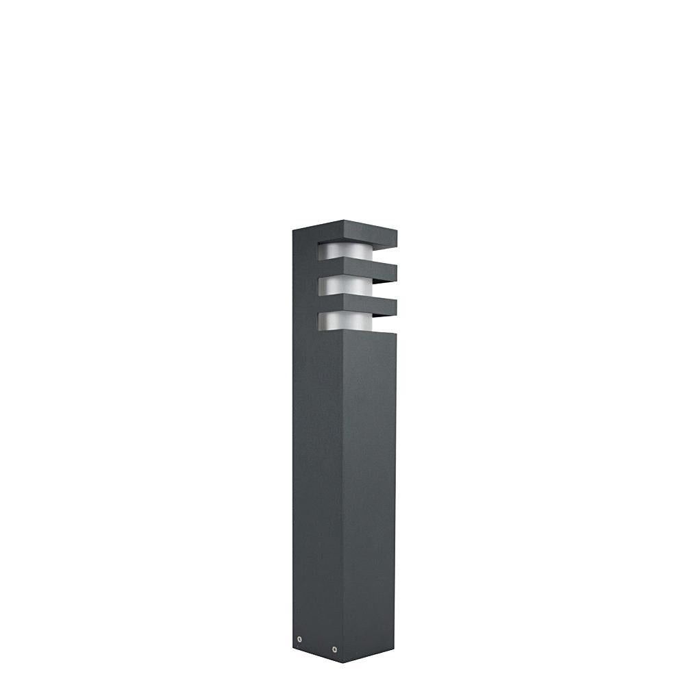 Lampa stojąca - słupek (Rado) ogrodowa zewnętrzna (grafit/czarna/szara) (1x E27) SU-MA