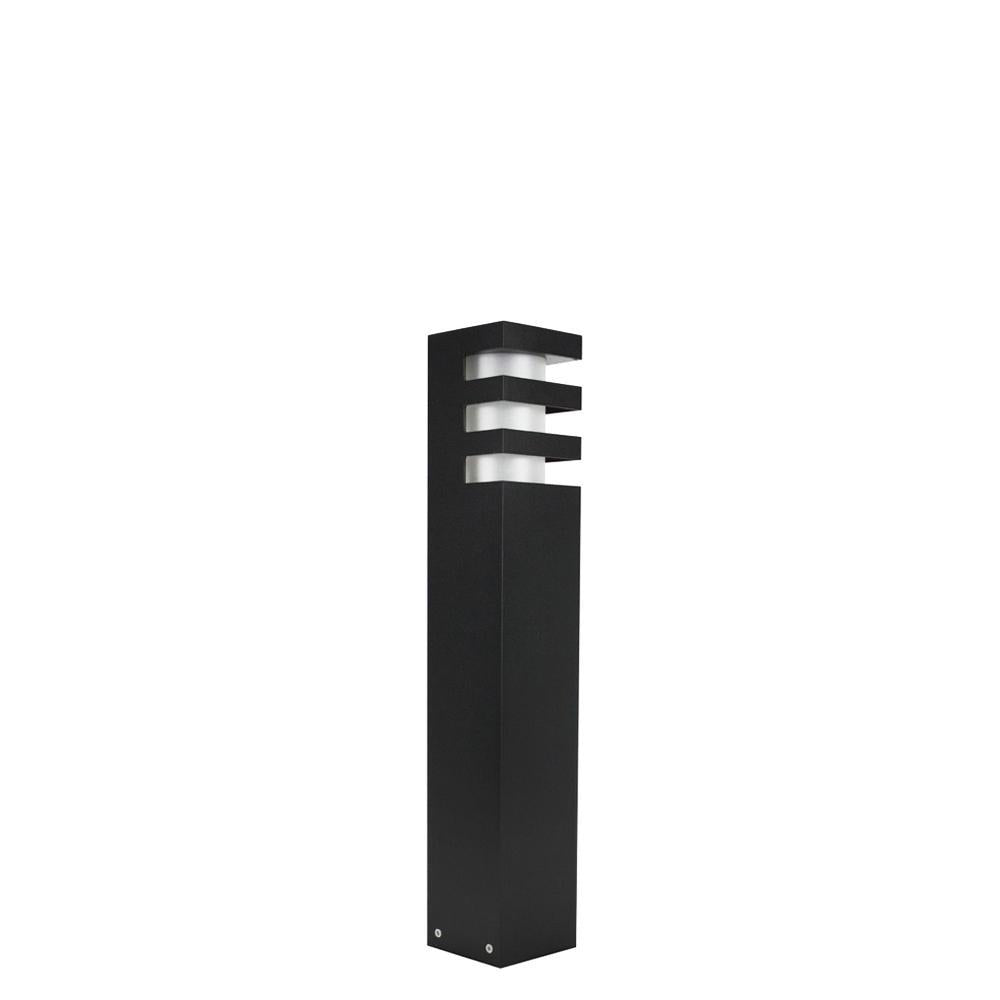 Lampa stojąca - słupek (Rado) ogrodowa zewnętrzna (grafit/czarna/szara) (1x E27) SU-MA