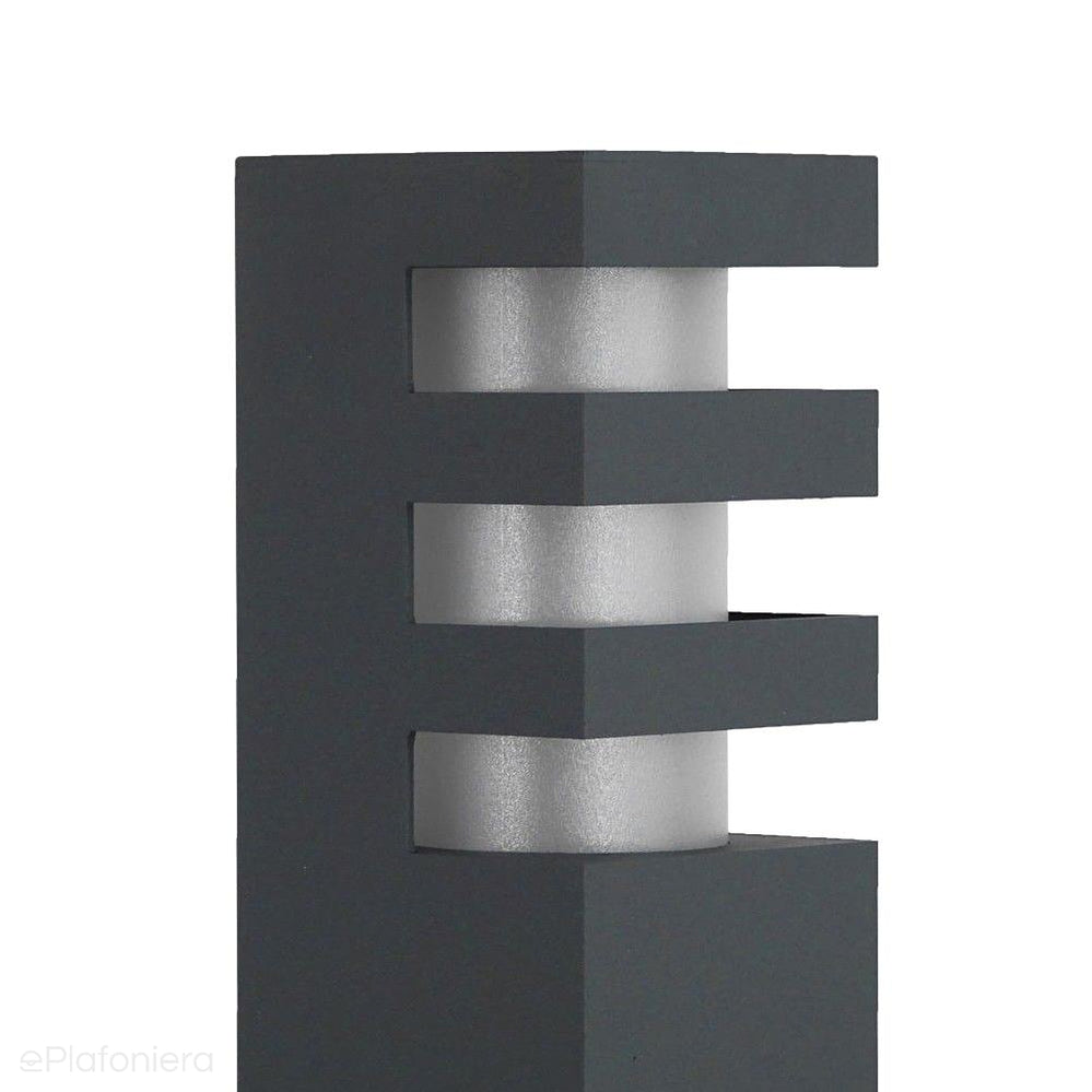 Lampa stojąca - słupek (Rado) ogrodowa zewnętrzna (grafit/czarna/szara) (1x E27) SU-MA