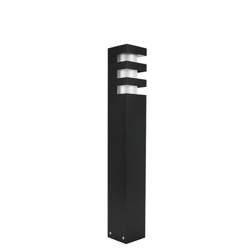 Lampa stojąca - słupek (Rado) ogrodowa zewnętrzna (grafit/czarna/szara) (1x E27) SU-MA