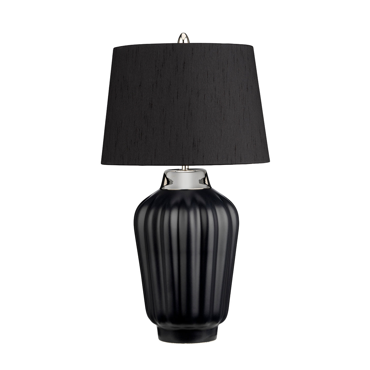 Lampa stołowa Bexley - 1 źródło światła - Czarna/ Polerowany nikiel , Quintiesse Quintiesse - ePlafoniera