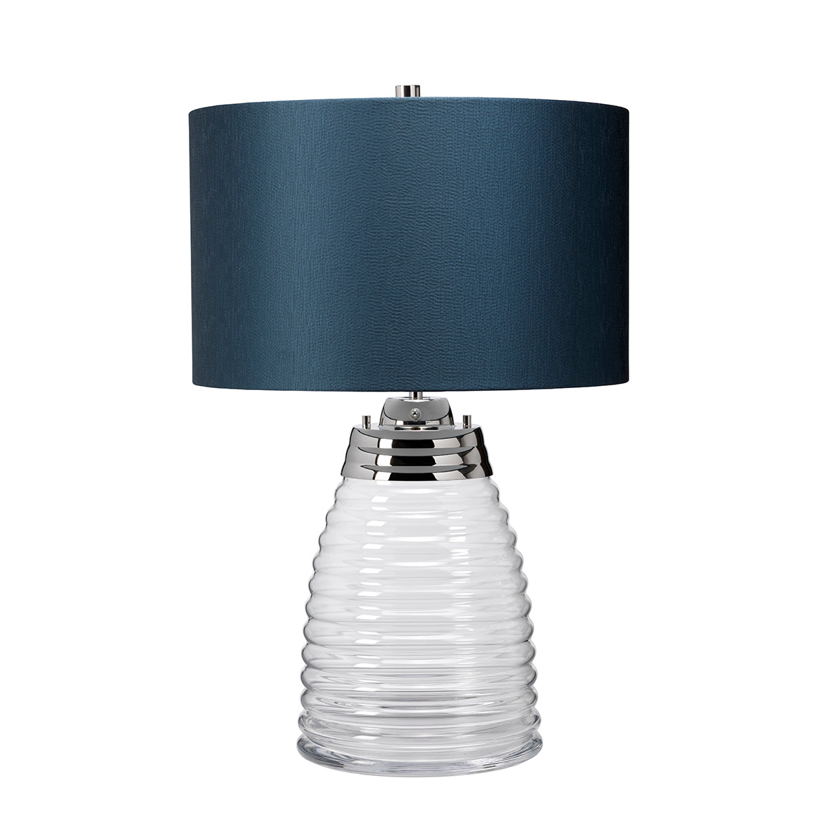 Lampa stołowa Milne - 2 źródła światła - Ciemnoniebieski abażur , Quintiesse - ePlafoniera.pl