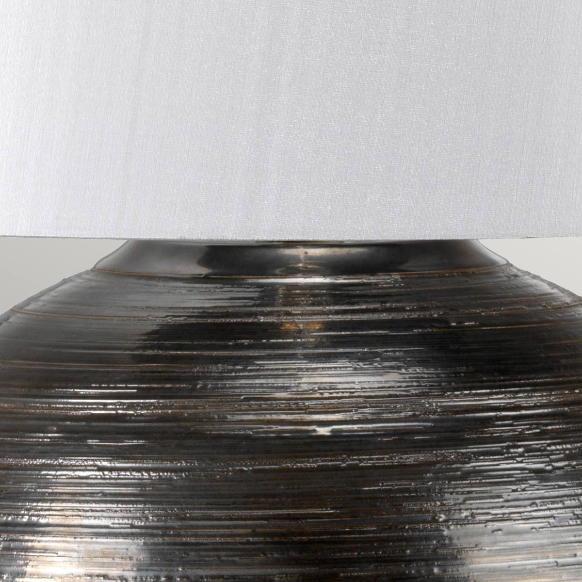 Lampa stołowa / nocna Caesar - Elstead (ceramika srebrna, 55cm, 1xE27)