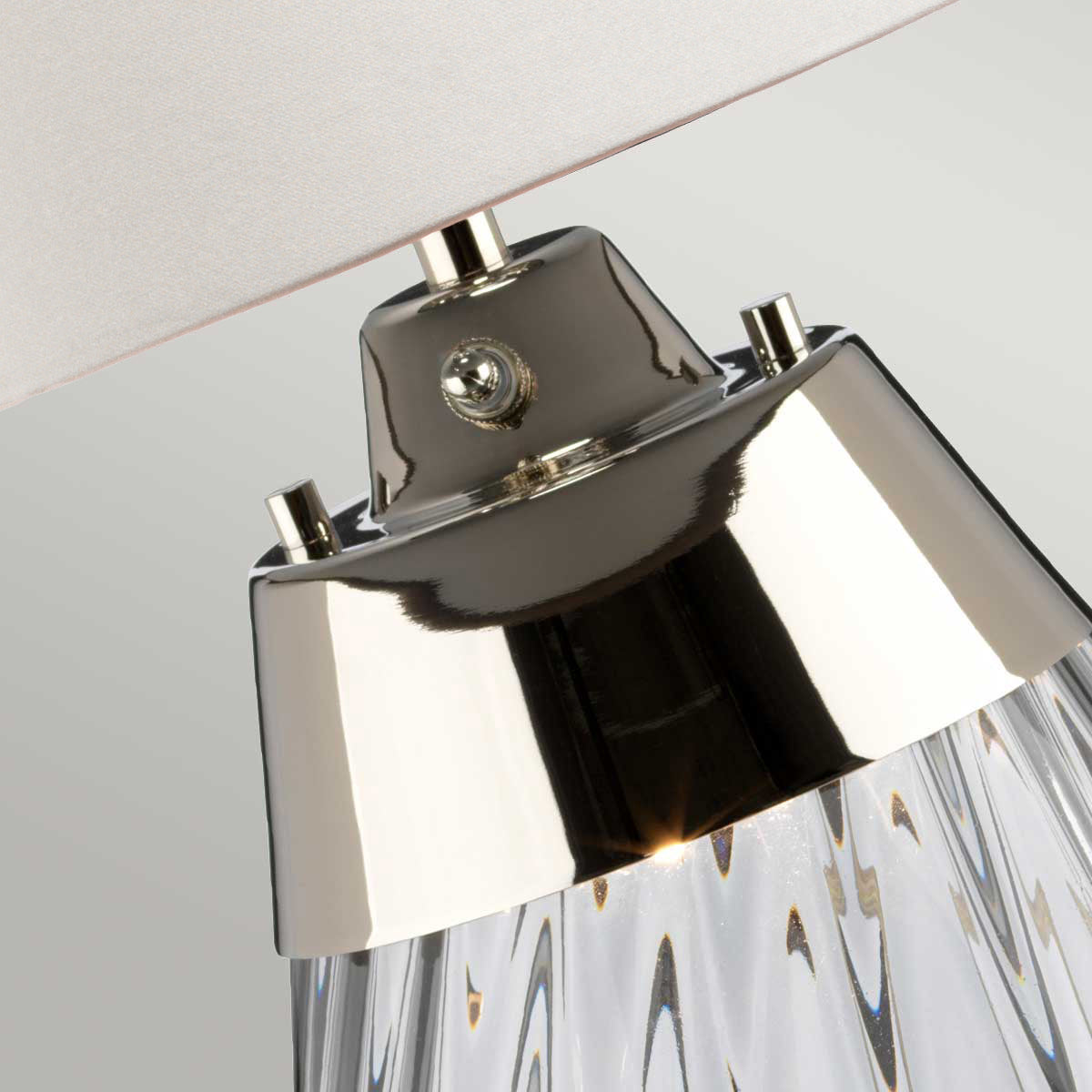 Lampa stołowa / nocna Lena z przełącznikiem - Elstead (dymione szkło, 1xE27, 1xGU10)