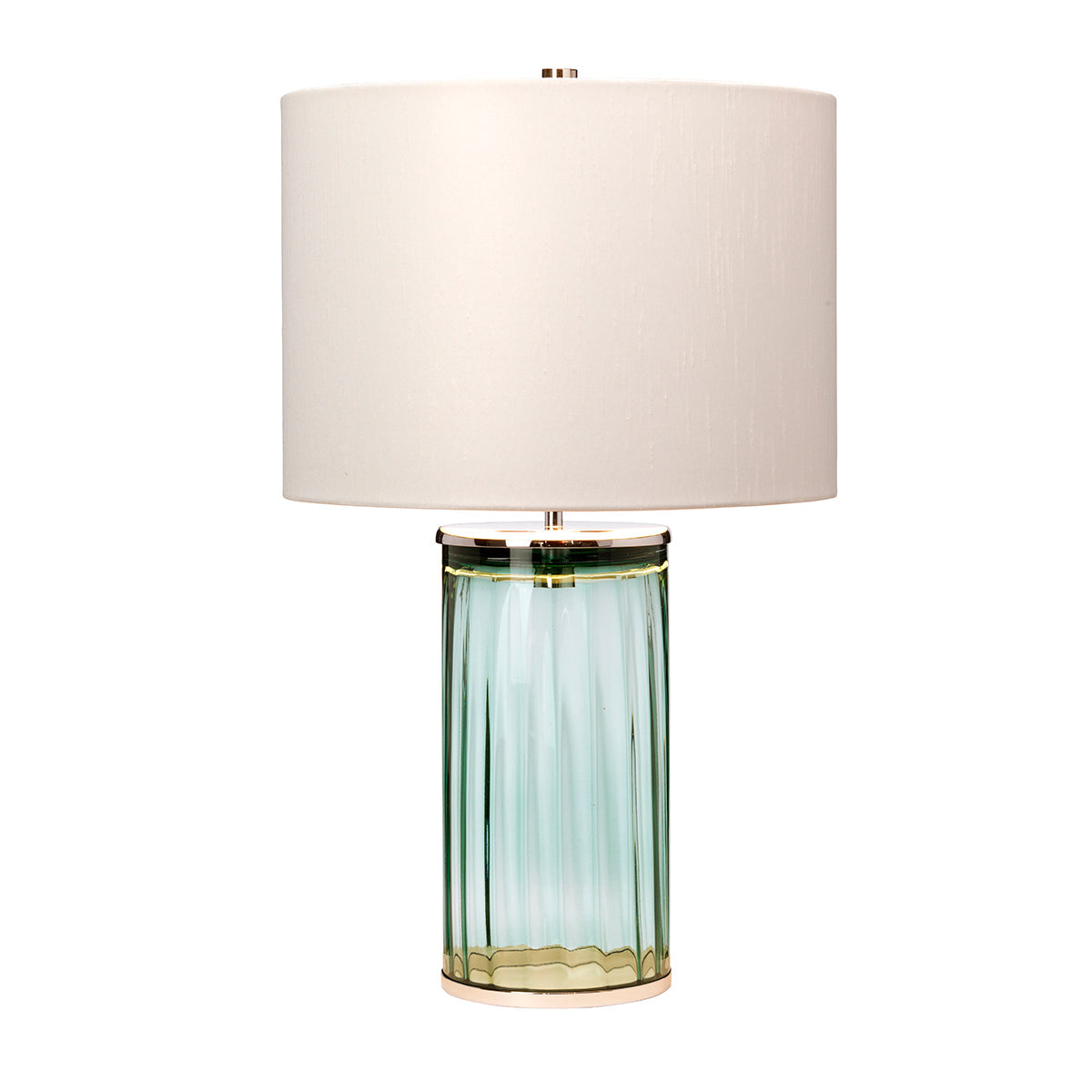 Lampa stołowa Reno - 1 źródło światła - Zielone/ Polerowany nikiel , Quintiesse - ePlafoniera.pl
