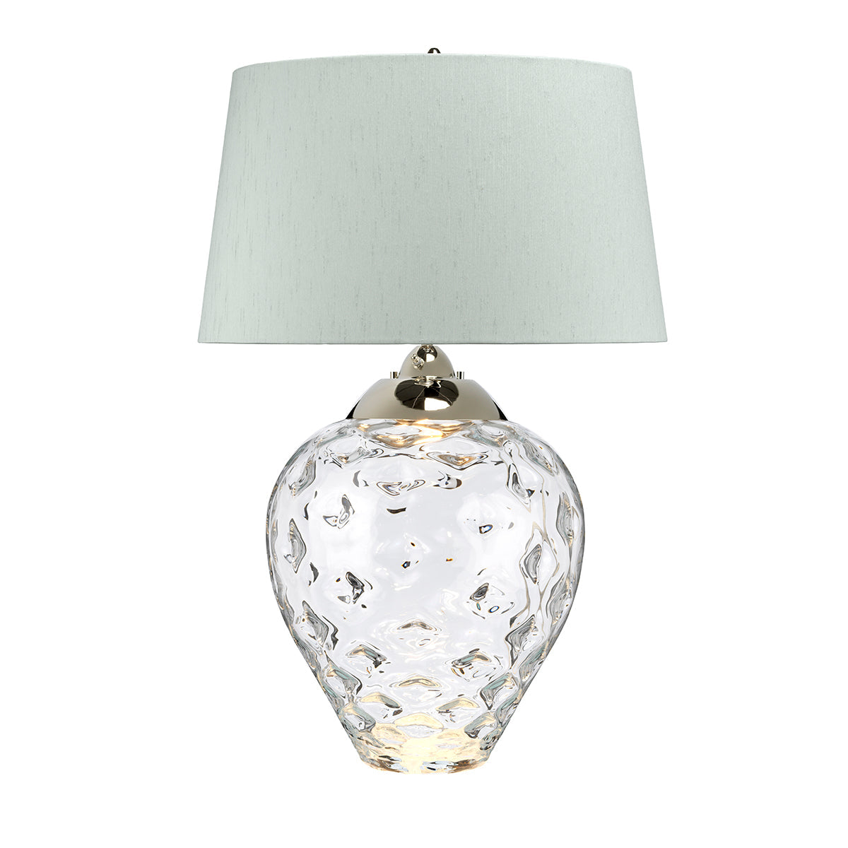 Duża lampa stołowa Samara - 2 źródła światła - Bezbarwne szkło , Quintiesse Quintiesse - ePlafoniera