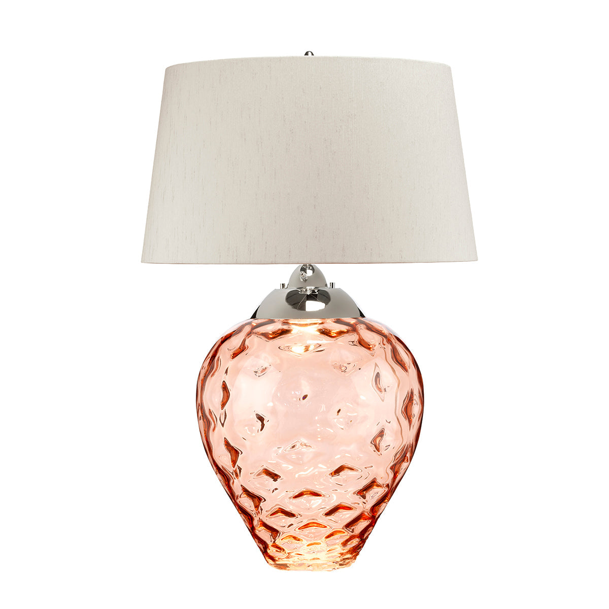 Duża lampa stołowa Samara - 2 źródła światła - Łososiowa , Quintiesse Quintiesse - ePlafoniera