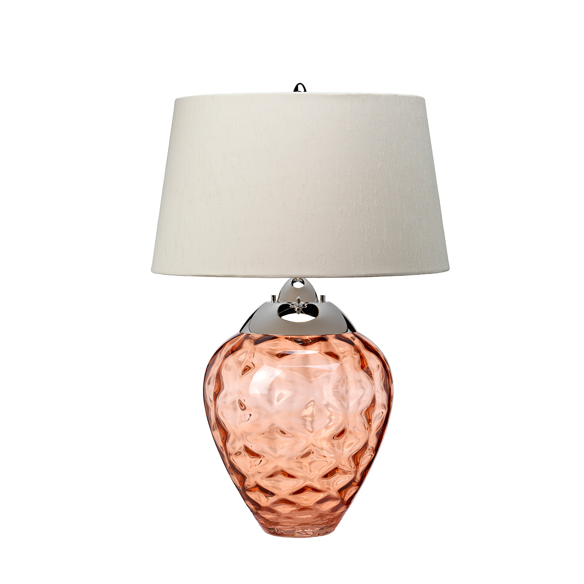 Lampa stołowa Samara - 2 źródła światła - Łososiowa, Quintiesse - ePlafoniera.pl