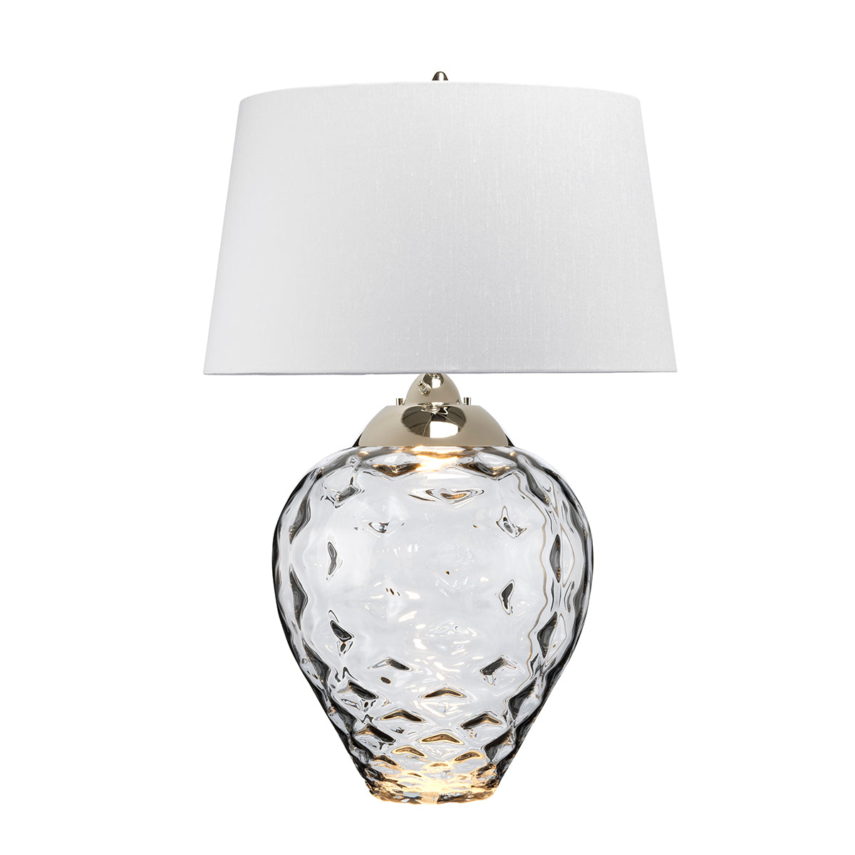 Duża lampa stołowa Samara - 2 źródła światła - Przydymione szkło , Quintiesse Quintiesse - ePlafoniera