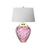 Lampa stołowa Samara - 2 źródła światła - Śliwkowa , Quintiesse - ePlafoniera.pl