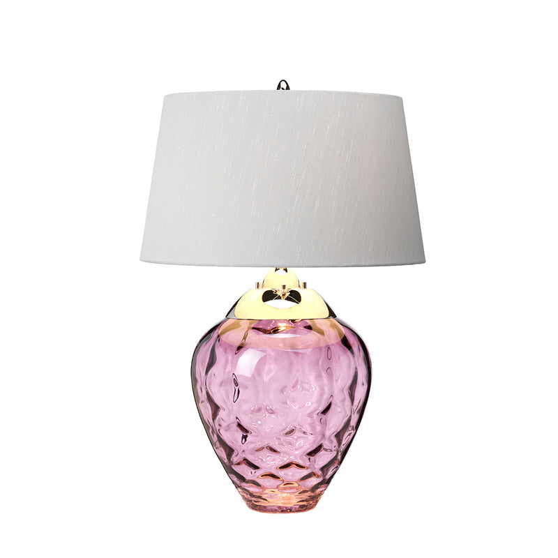 Lampa stołowa Samara - 2 źródła światła - Śliwkowa , Quintiesse - ePlafoniera.pl