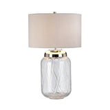 Lampa stołowa Sola - 2 źródła światła - Srebrny abażur, Quintiesse - ePlafoniera.pl