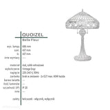 Lampa stołowa w stylu Tiffany Belle Fleur - Quoizel  68cm / 2xE27