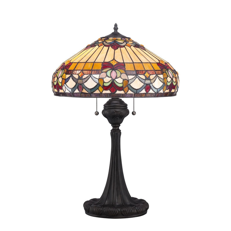 Lampa stołowa w stylu Tiffany Belle Fleur - Quoizel  68cm / 2xE27