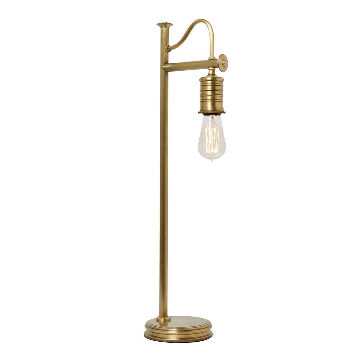 Lampa stołowa - wisząca żarówka (mosiądz 1xE27) biurkowa do sypialni salonu, Elstead (Douille)