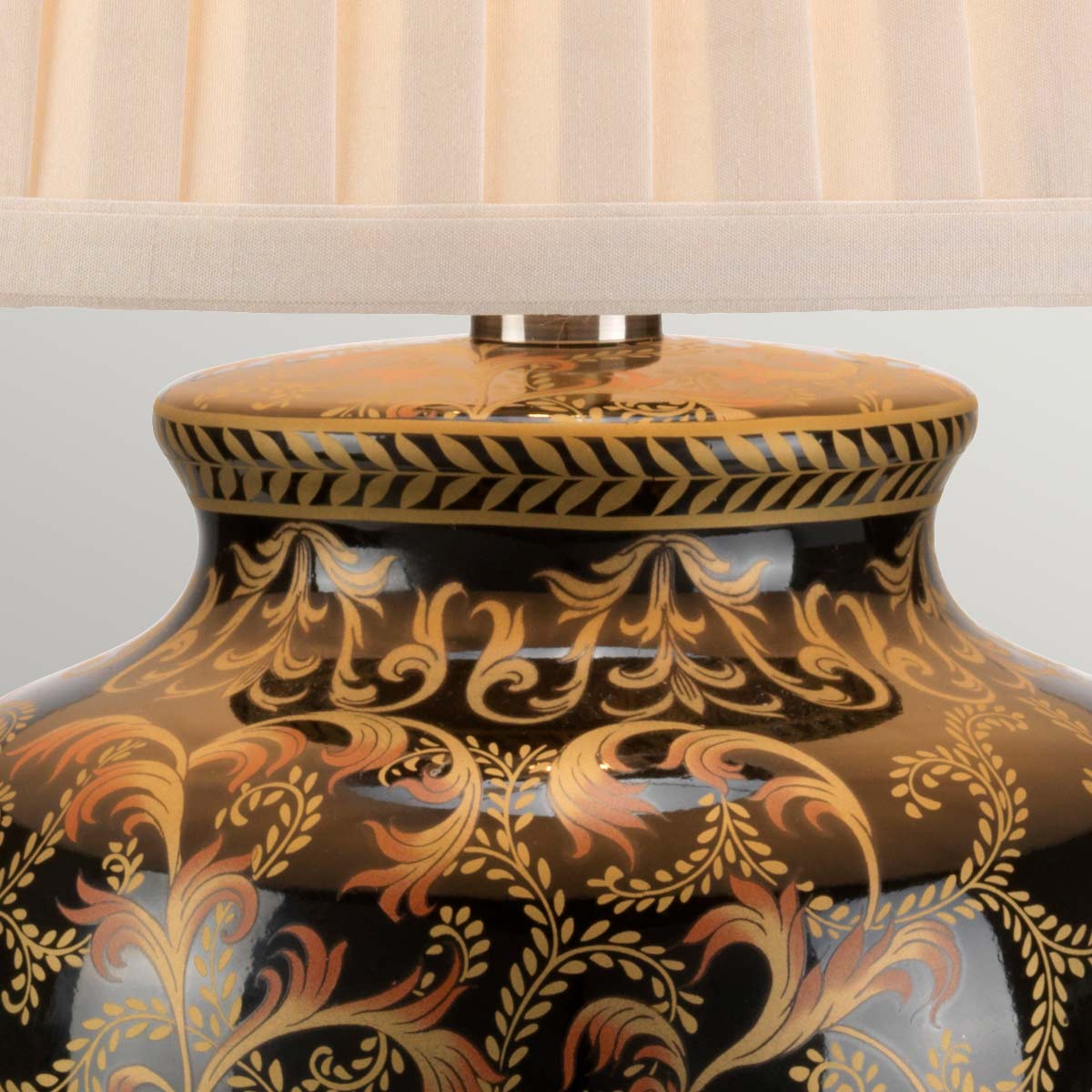 Lampa stołowa z porcelany, z włącznikiem - Morris, Elstead Lighting 59/74cm