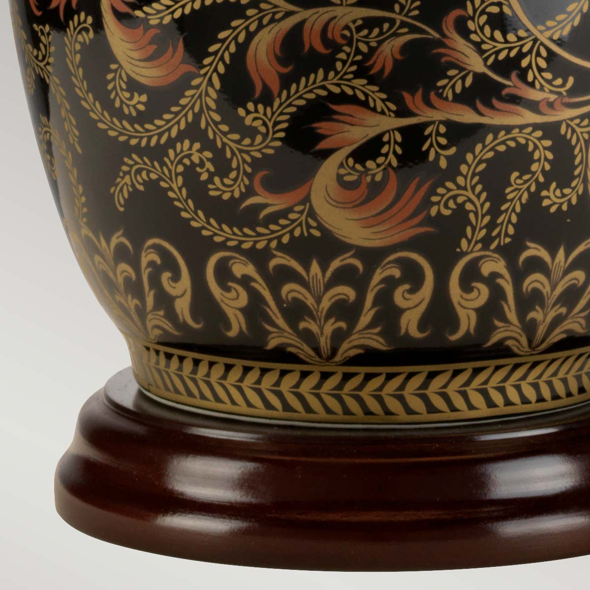 Lampa stołowa z porcelany, z włącznikiem - Morris, Elstead Lighting 59/74cm