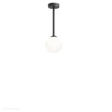 Lampa sufitowa 42cm - rurka czarna, jedna mleczna kula 14cm (E14) Aldex (Pinne) 1080PL-G1S