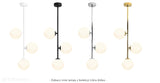 Lampa sufitowa 84cm, chrom, mleczne kule 3x14cm (E14) Aldex (Libra) 1094PL-E4