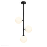 Lampa sufitowa 84cm, czarna, mleczne kule 3x14cm (E14) Aldex (Libra) 1094PL-E1