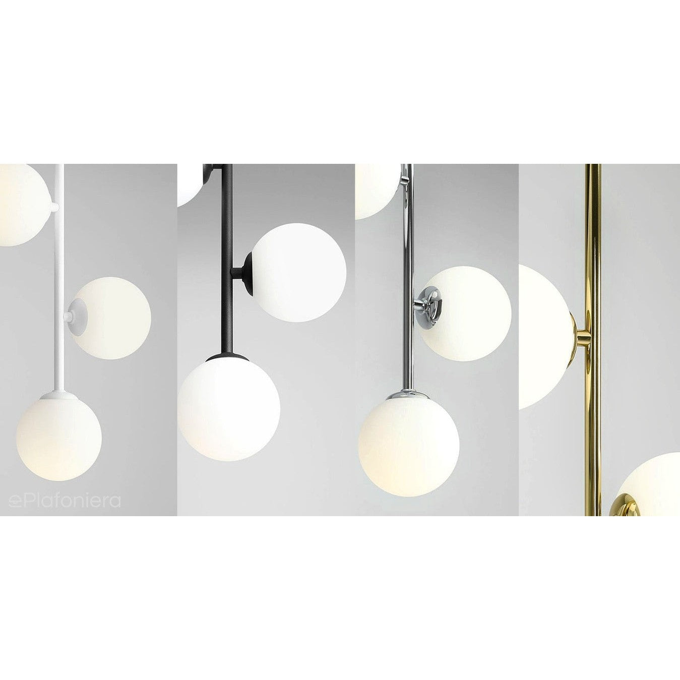 Lampa sufitowa 84cm, złota, mleczne kule 3x14cm (E14) Aldex (Libra) 1094PL-E30