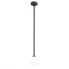 Lampa sufitowa 92cm - rurka czarna, jedna mleczna kula 14cm (E14) Aldex (Pinne) 1080PL-G1L