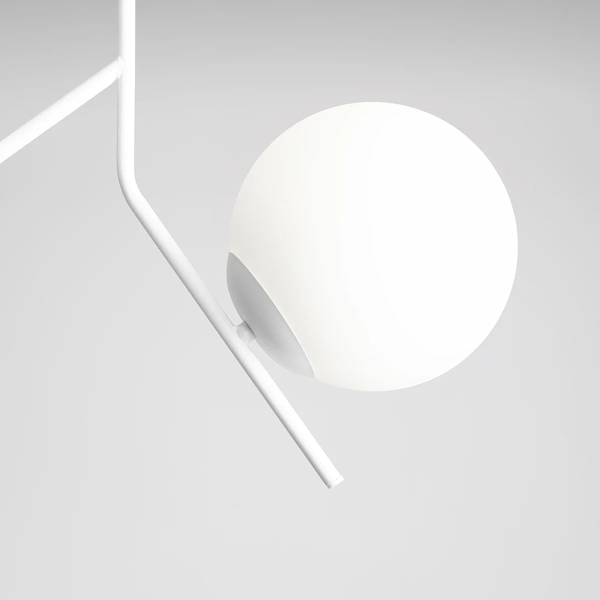 Lampa sufitowa, biała, dwie mleczne kule 14cm/20cm (E14/E27) Aldex (Gallia) 1095PL-H