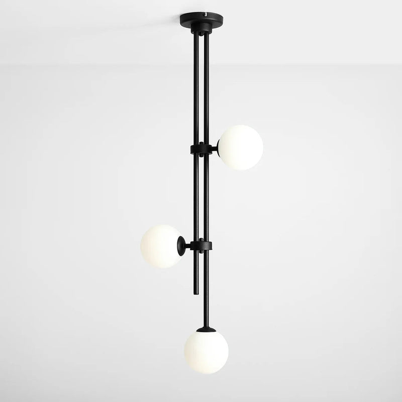 Lampa sufitowa Harmony, czarny nowoczesny plafon - Aldex (białe kule 3xE14) 1073PL/E1