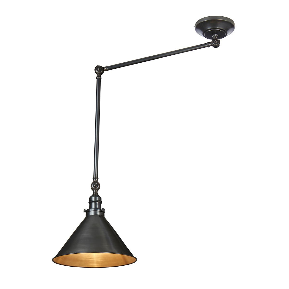 Lampa sufitowa / lampa ścienna (stary brąz) - kinkiet regulowany, Elstead (1xE27)