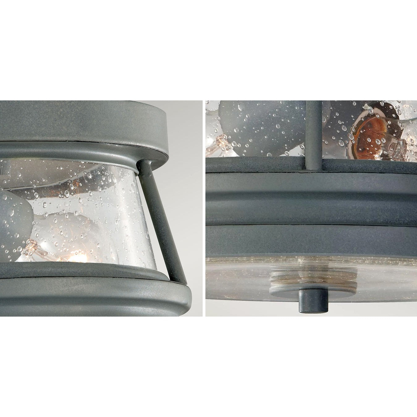 Lampa sufitowa metalowa loftowa - latarnia w starym stylu 2xE27, Feiss (Chelsea Harbor)